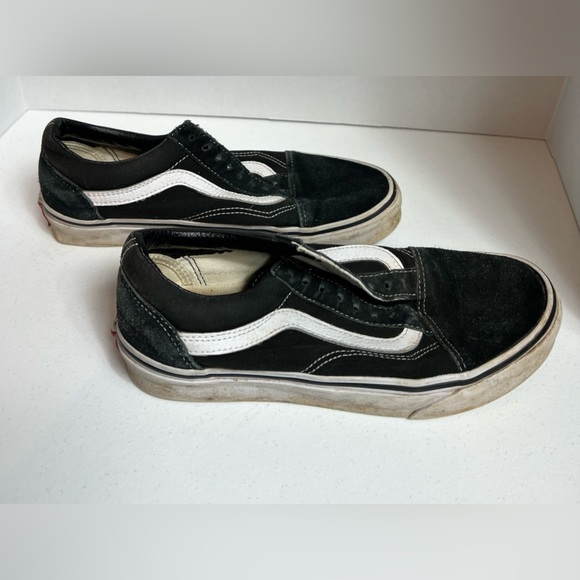 Unisex Black n white Vans 7men/8.5woman - Picture 5 of 7